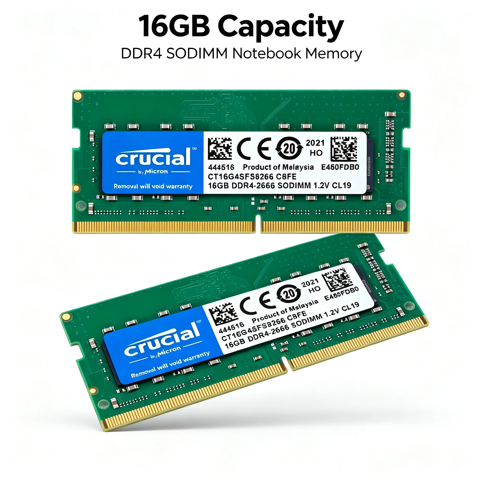 Crucial  1PCS/2PCS DDR4 Laptop - đánh giá và giá Ddr4 3200 16Gb