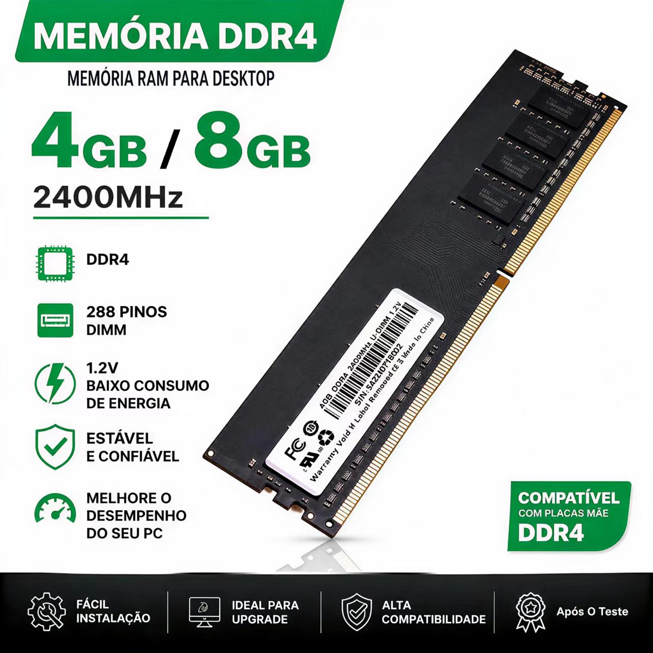 DDR4 RAM 4GB 8GB 2400MHz Deskt - đánh giá và giá Ddr4 3200Mhz